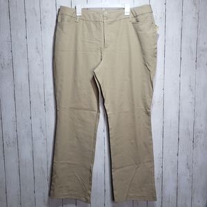 New! St. John's Bay Khaki Colored Mid-rise Cotton